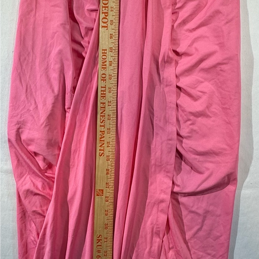 Bright Pink Draped Fabric Maxi